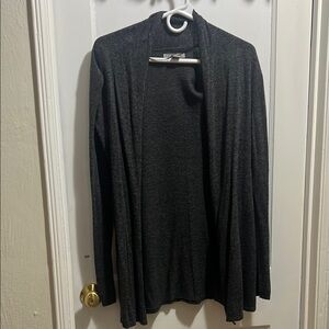 Women's Gray Open Front Sweater